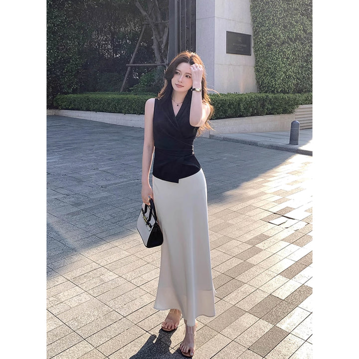 Satin Drape Detail Blouse