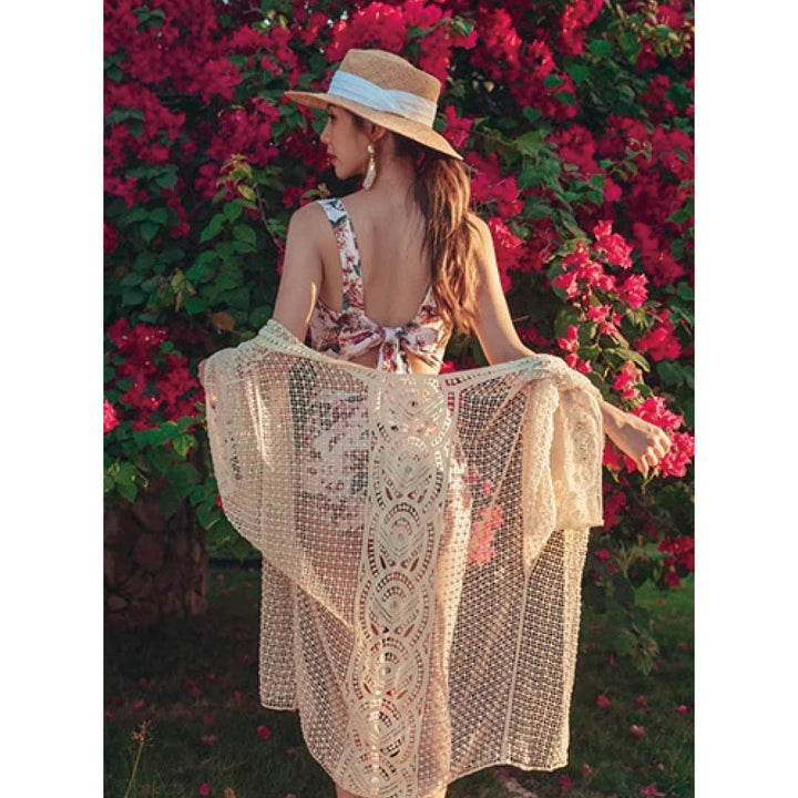 Vintage Floral High-Waist Bikini Set