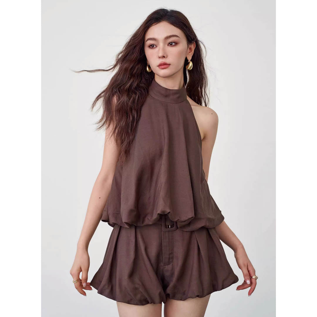 Belted Airy Casual Ensemble