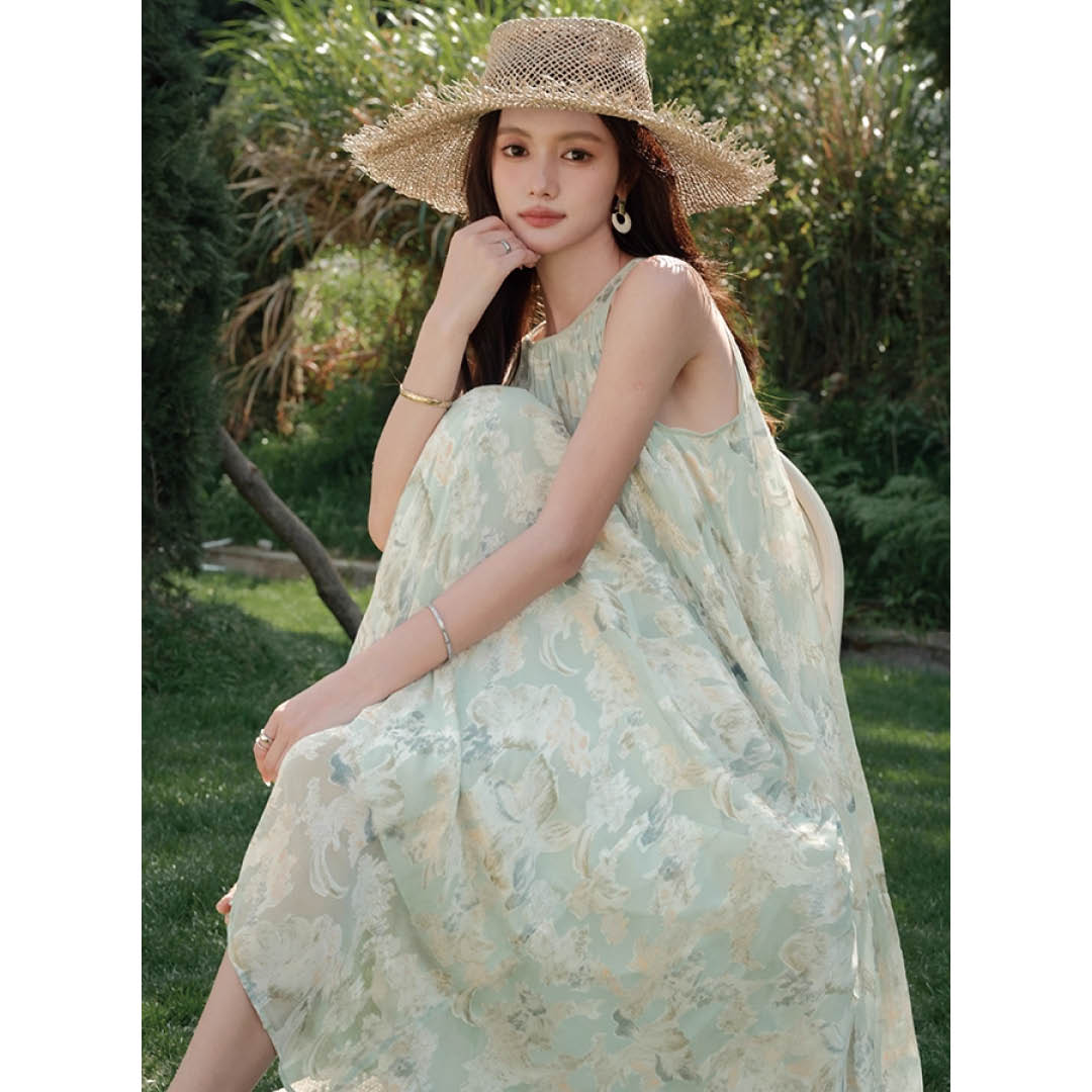 Delicate Garden Pleated Dress