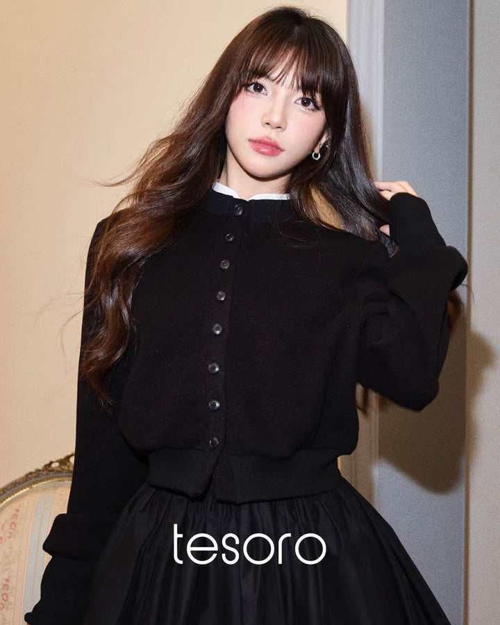 Minimalist Button-Up Knit Top