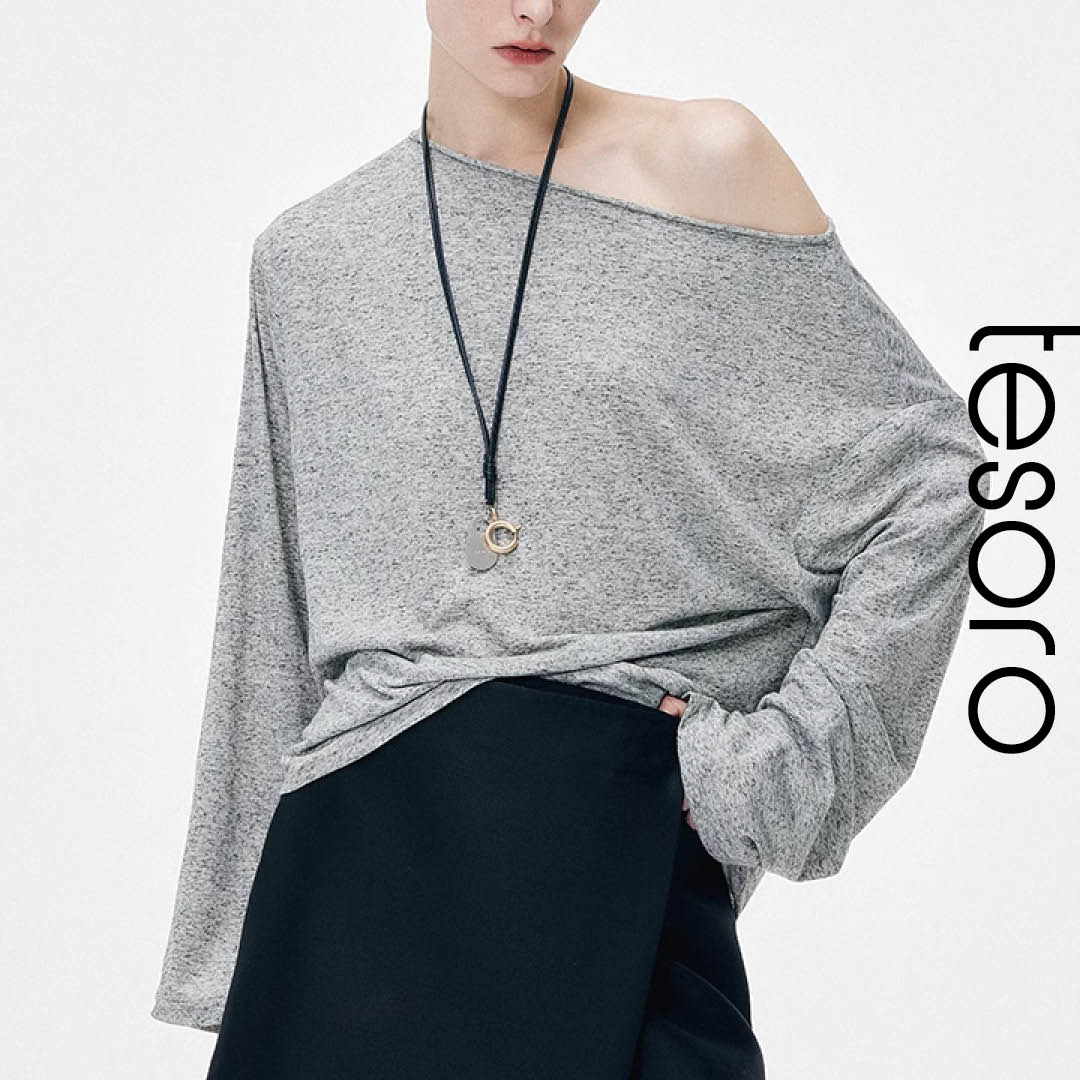 Relaxed Draped Shoulder Pullover