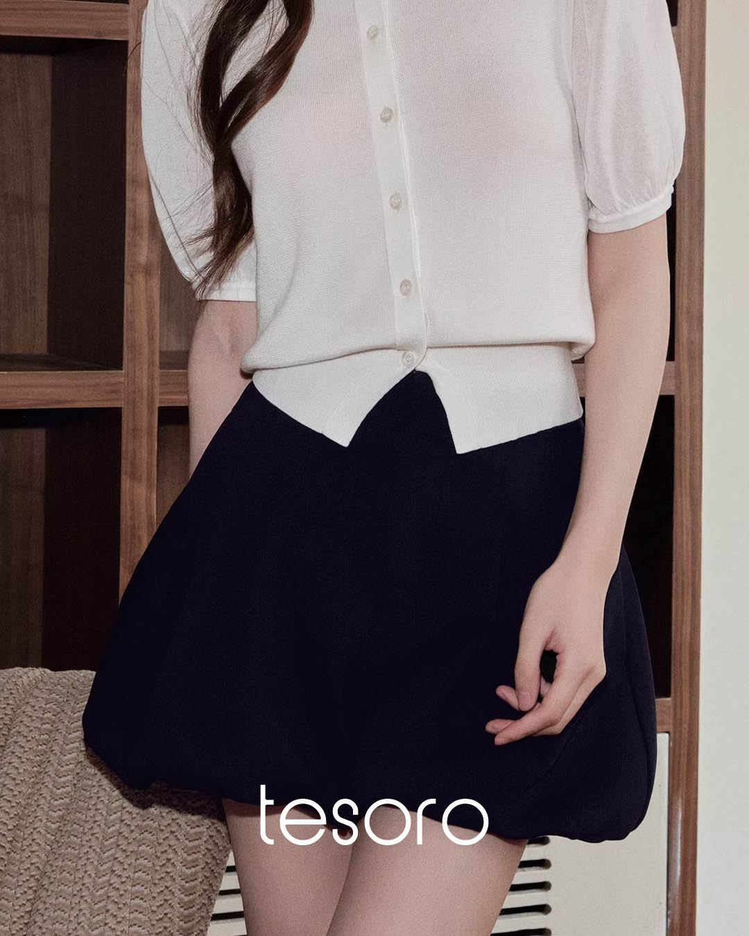 Structured Puff Mini Skort