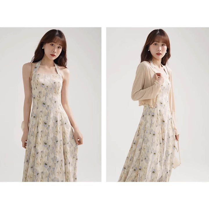 Back Ribbon Flare Dress