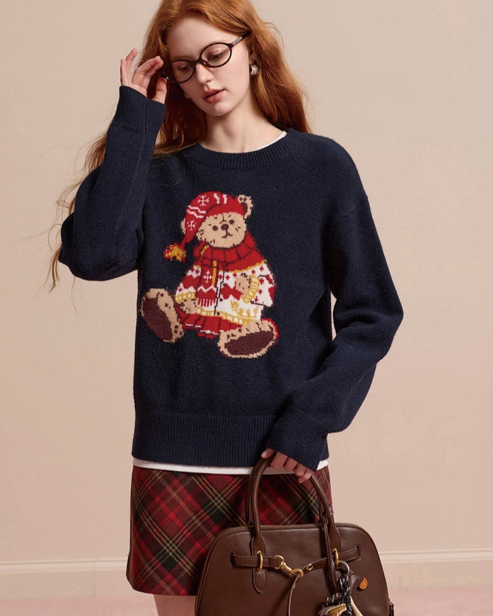 Holiday Bear Jacquard Knit Sweater