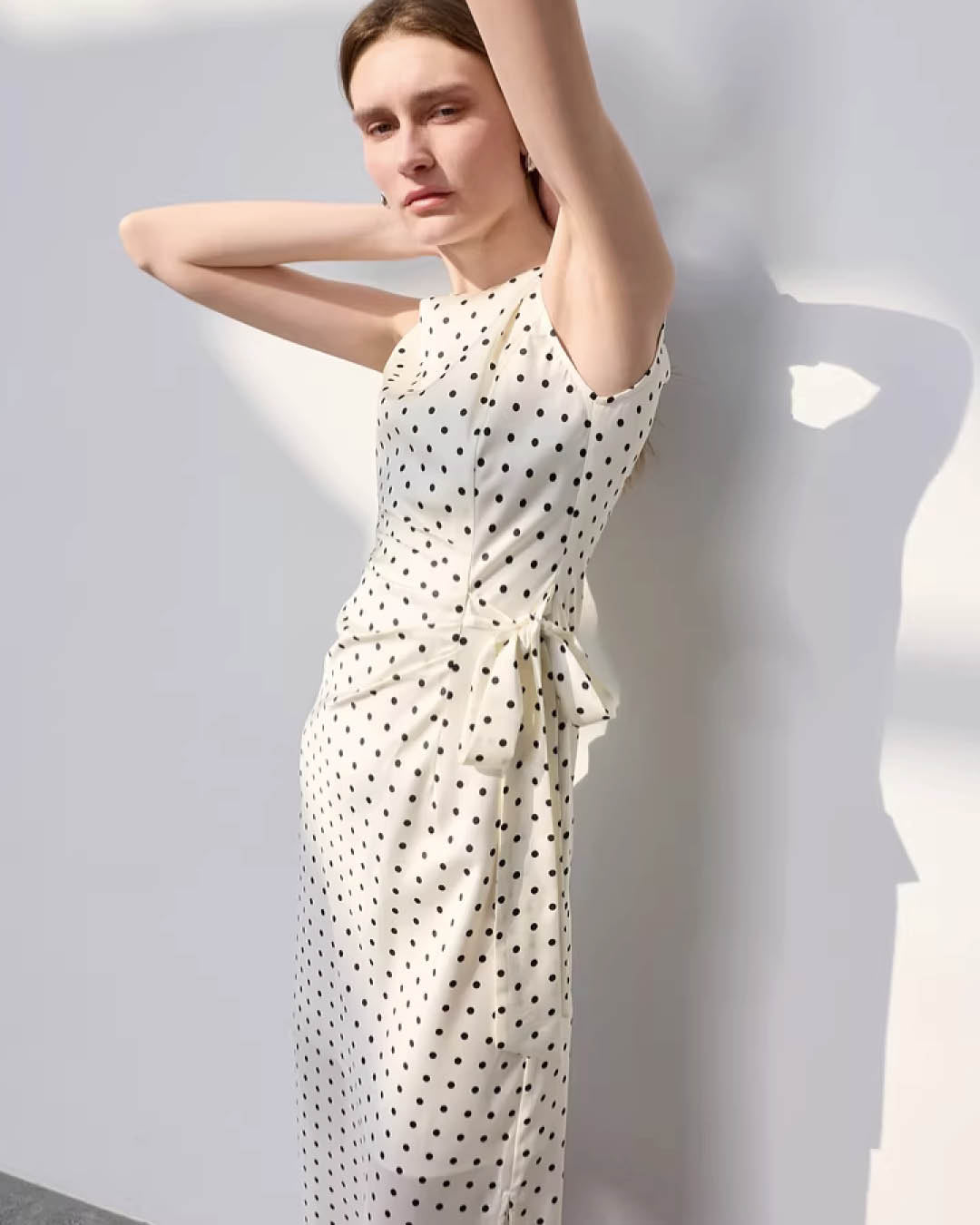 Graceful Polka Dot Dress