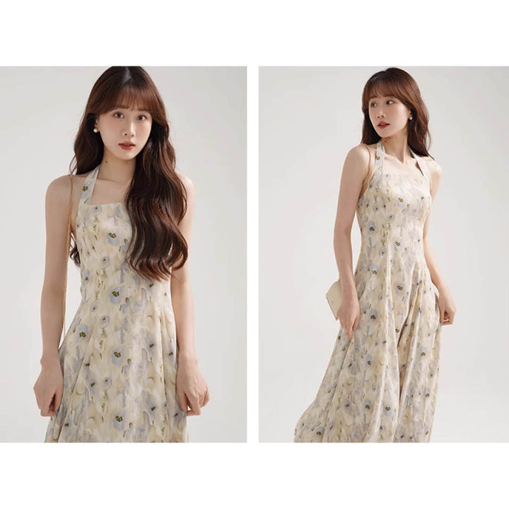 Back Ribbon Flare Dress