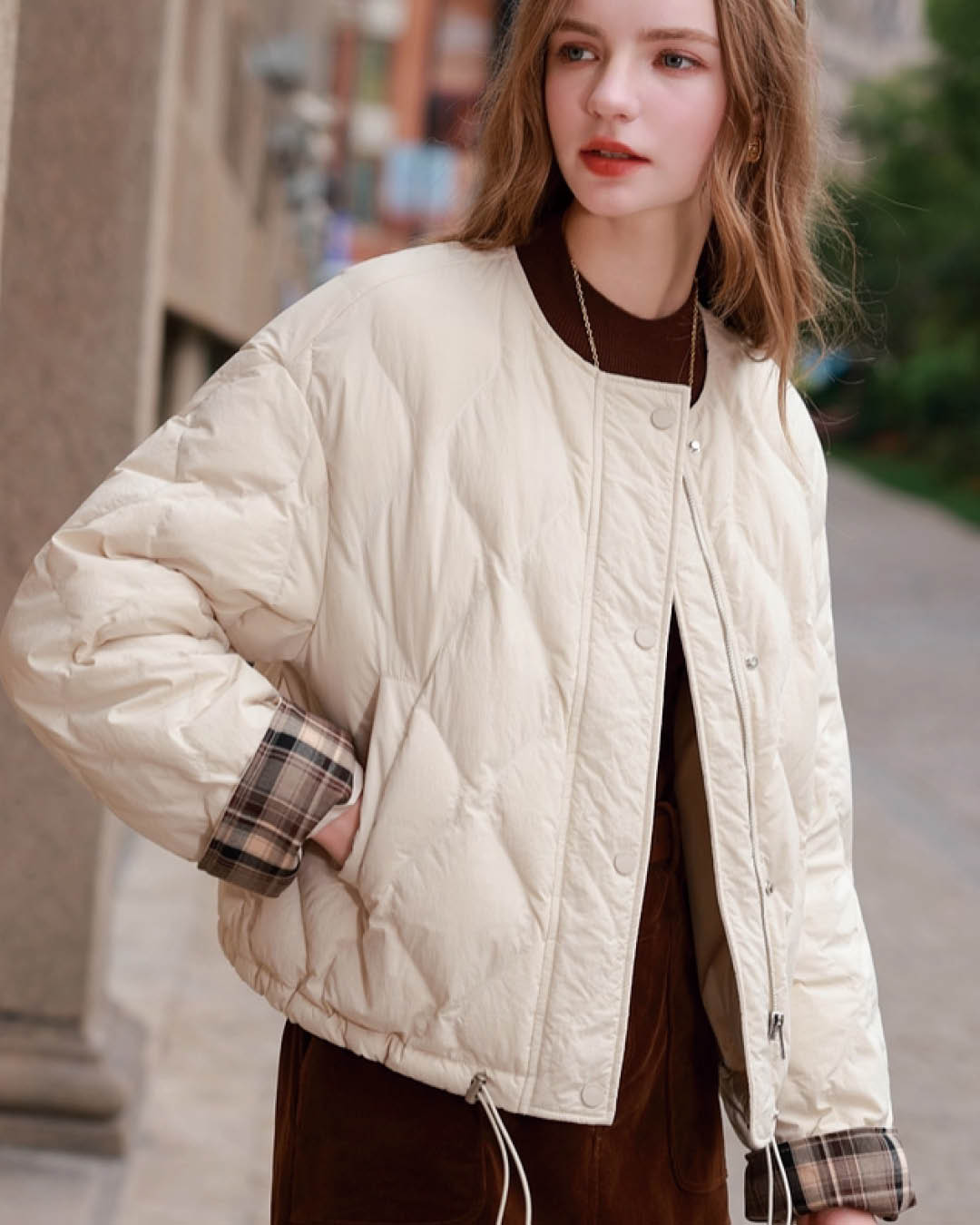 Diamond Quilted Short Jacket