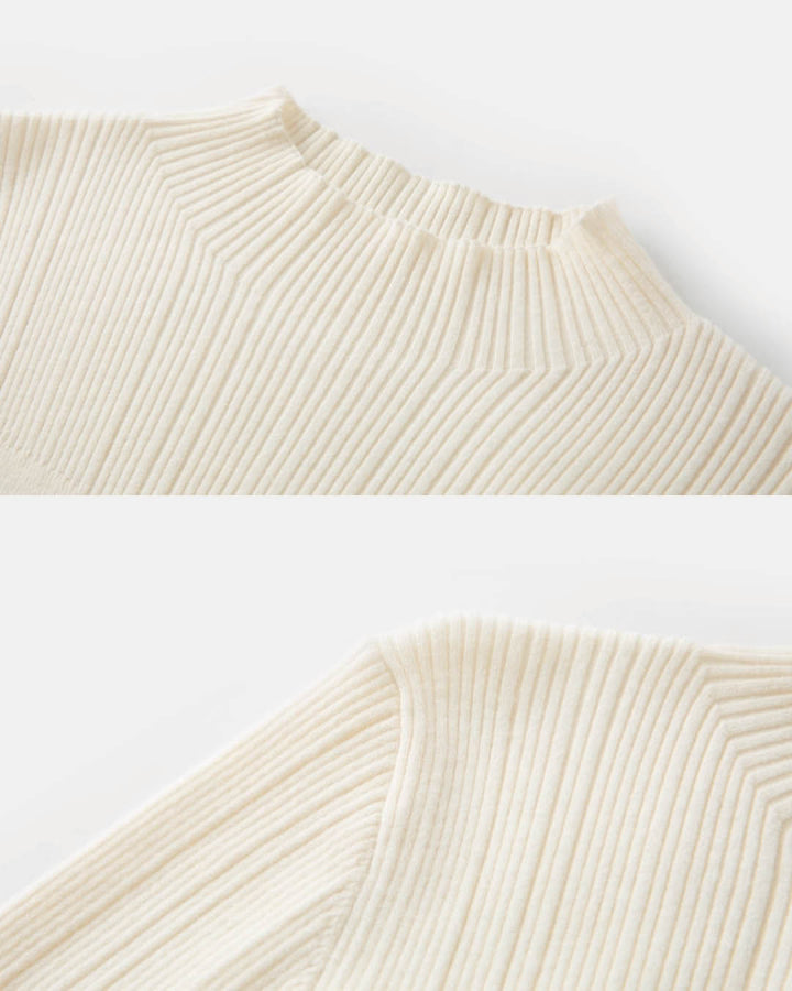 Slim Fit High Neck Ribbed Top