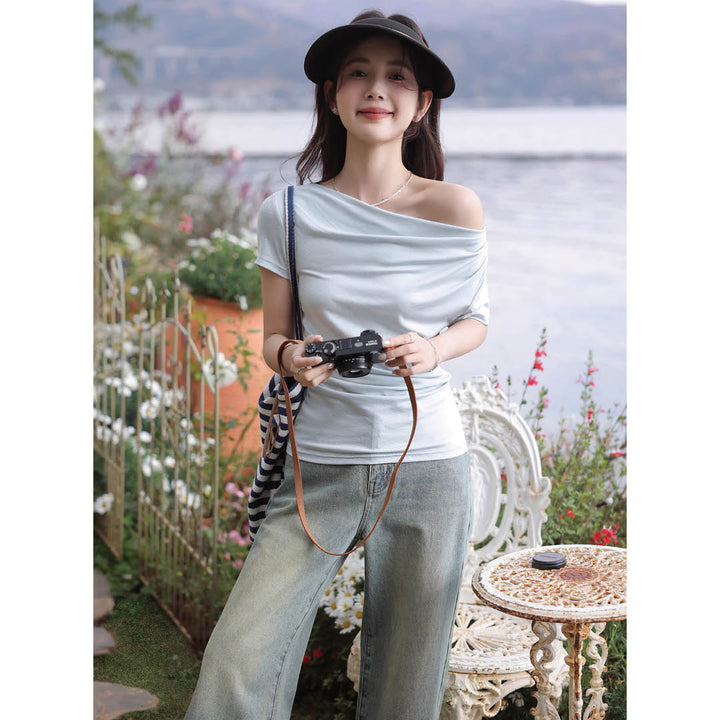 Soft Drape Neckline Top