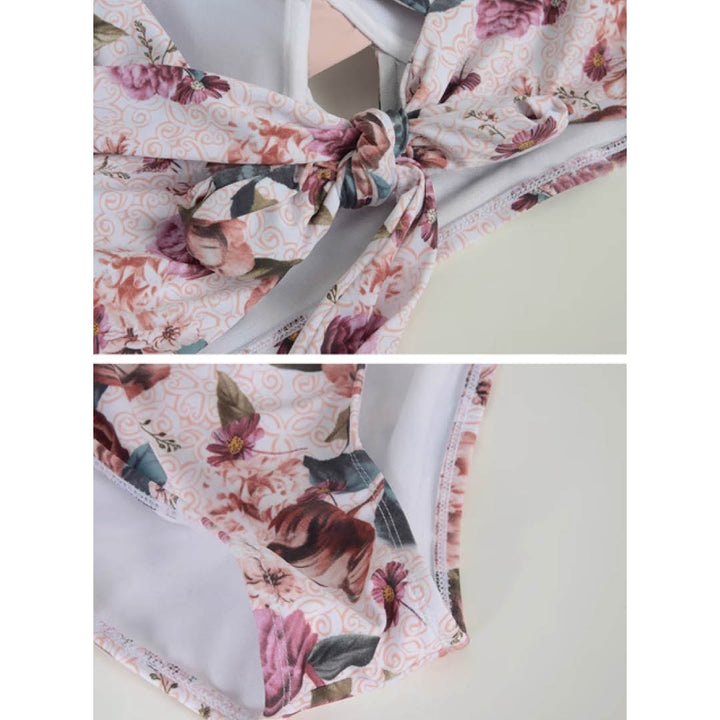 Vintage Floral High-Waist Bikini Set