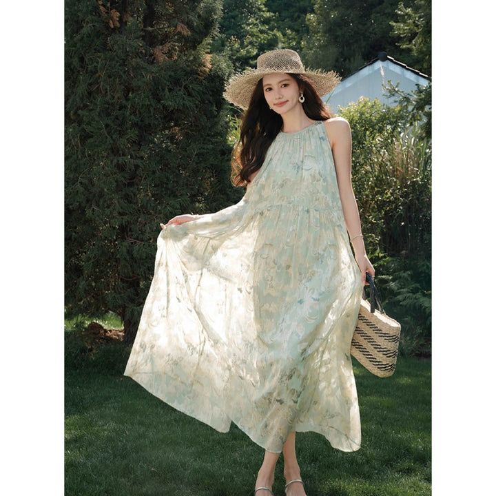 Delicate Garden Pleated Dress
