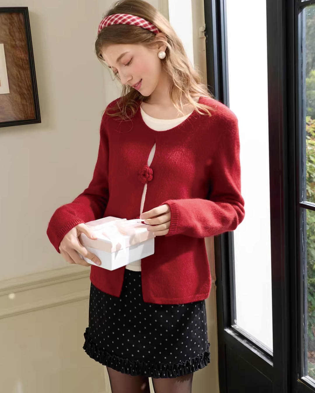 Refined Dot Mini Skirt