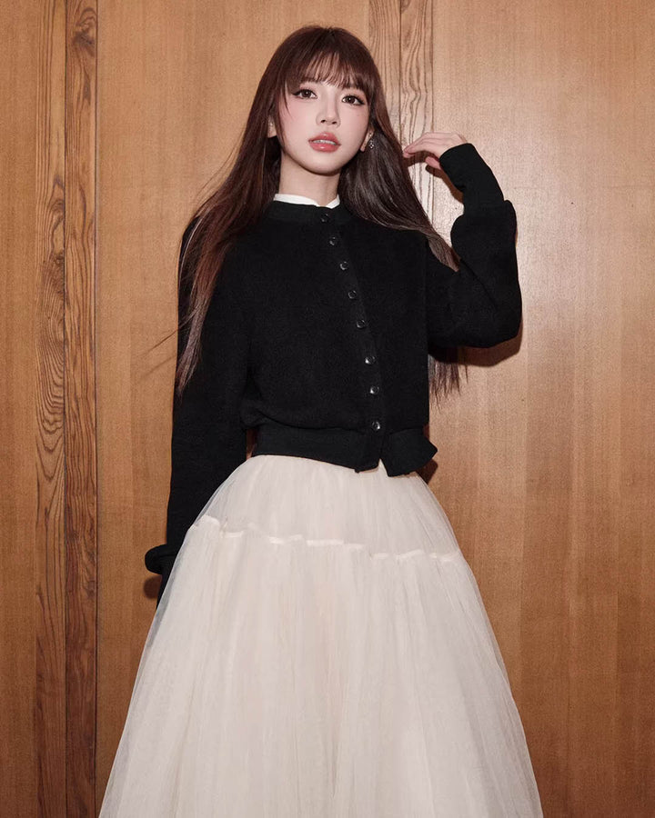 Minimalist Button-Up Knit Top