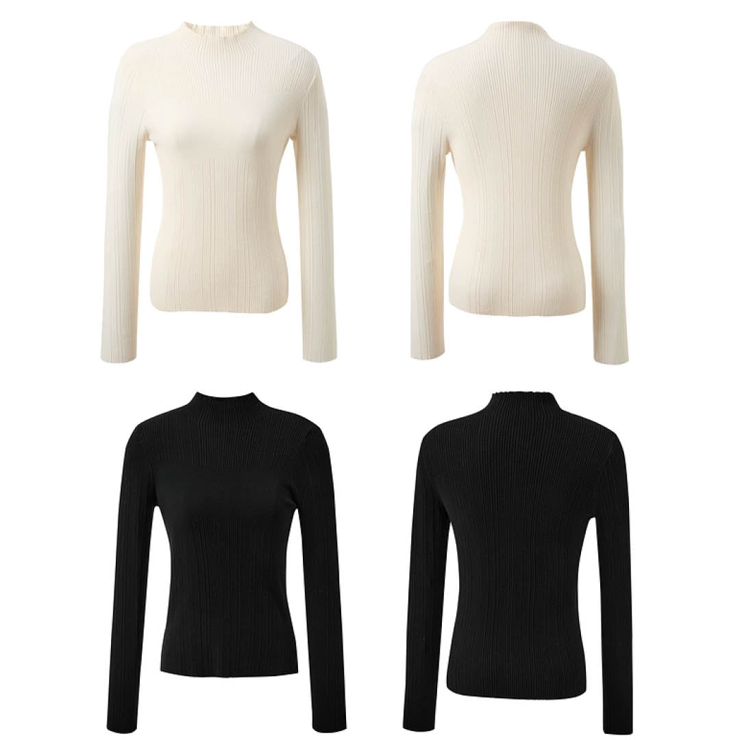 Slim Fit High Neck Ribbed Top