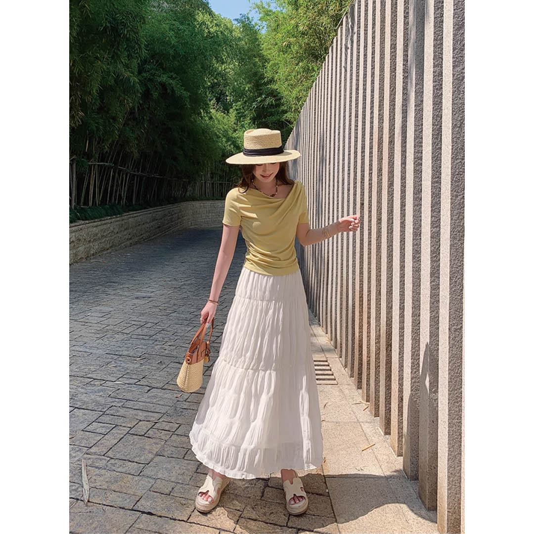 Soft Folded Collar Top
