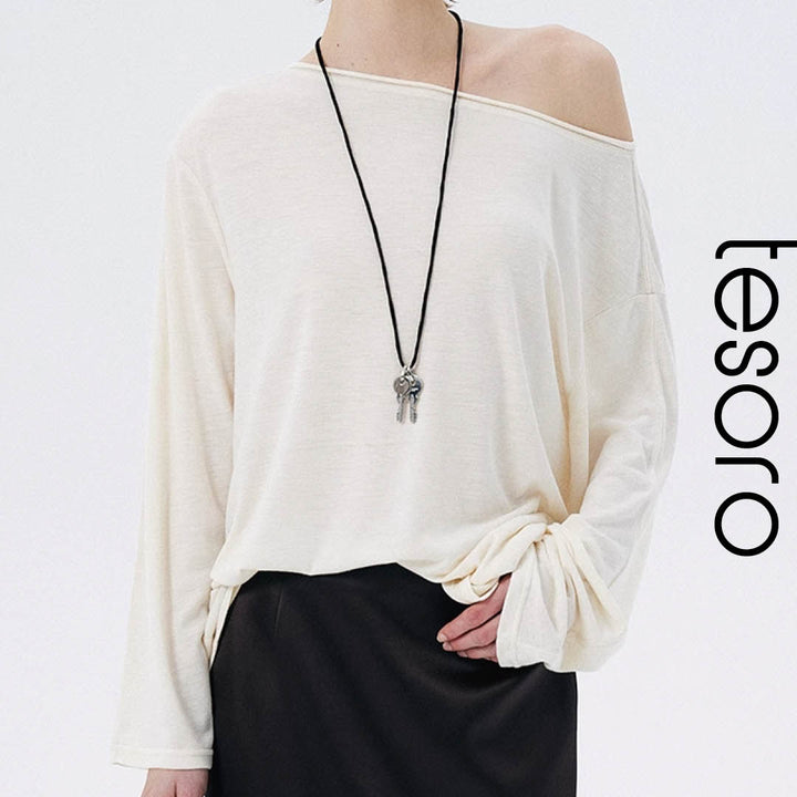Relaxed Draped Shoulder Pullover