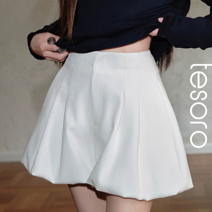 Structured Puff Mini Skirt