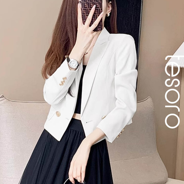 Classic White Cropped Jacket