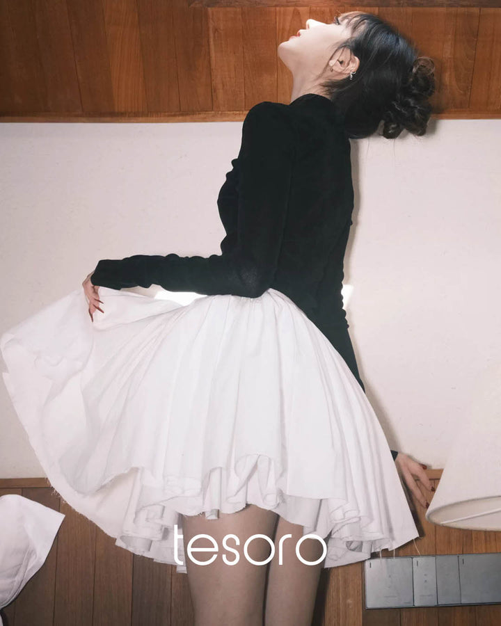 Elegant Volume Pleated Skirt