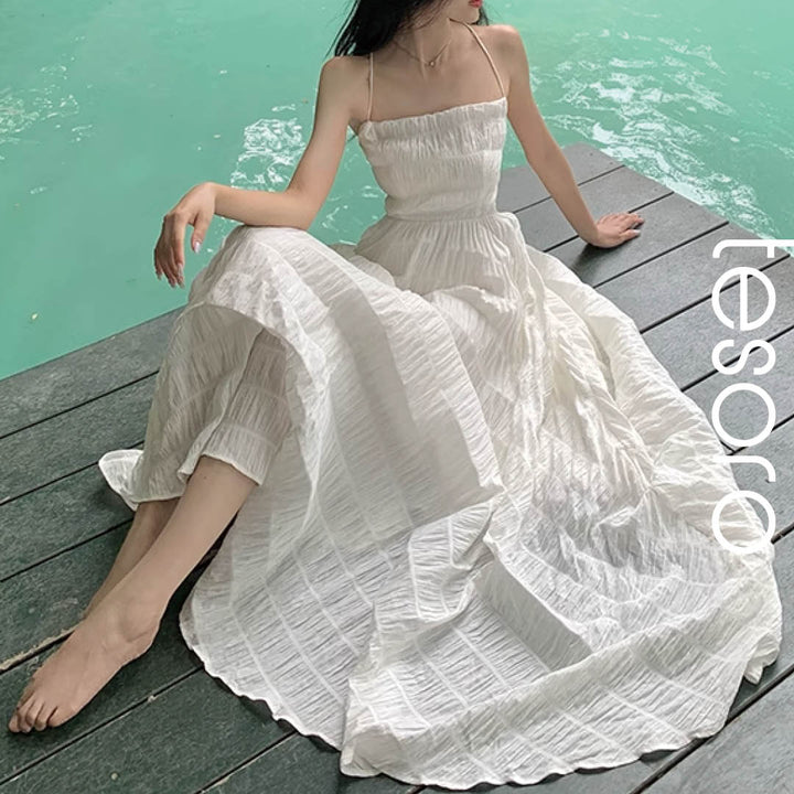 Airy Cross-Back Maxi Dress